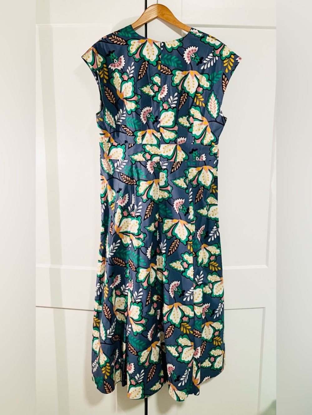 Boden Natasha Midi Dress Sailor Jungle Bloom Floral Fit & Flare NWT 14 - Picture 3 of 8